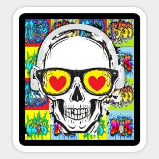 tattoo Graffiti Hearts Pirate Sticker